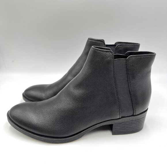 Kenneth Cole Womens Size 9 Levon Black‎ Leather Chelsea Ankle Boots Shoes - Picture 4 of 12